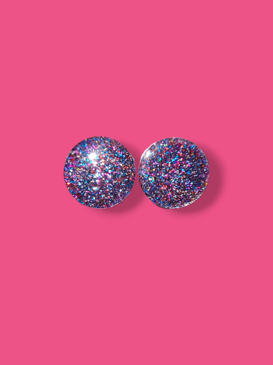Shiny studs - Purple mix